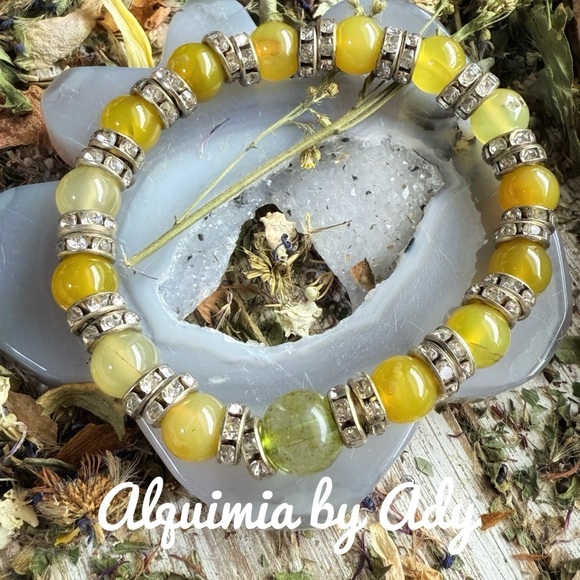 Crazy lace agate/Laguna Agate gold beaded bracelet/happiness and courage - Picture 1 of 7